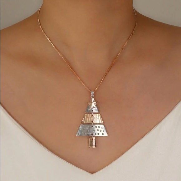 Christmas Tree Necklace and Earrings Set - Picture 2 of 6